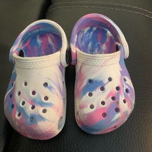 Tye Dye Crocs Toddler Size 4